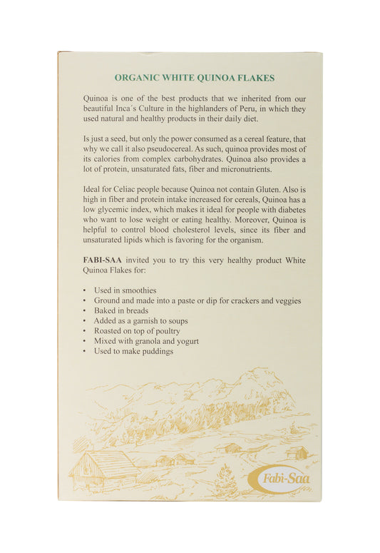WHITE QUINOA FLAKES ORGANIC X 12 OZ-Fabi Saa Online Sales LLC