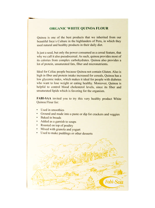 Harina de Quinoa Blanca Organica -12oz-Fabi Saa Online Sales LLC