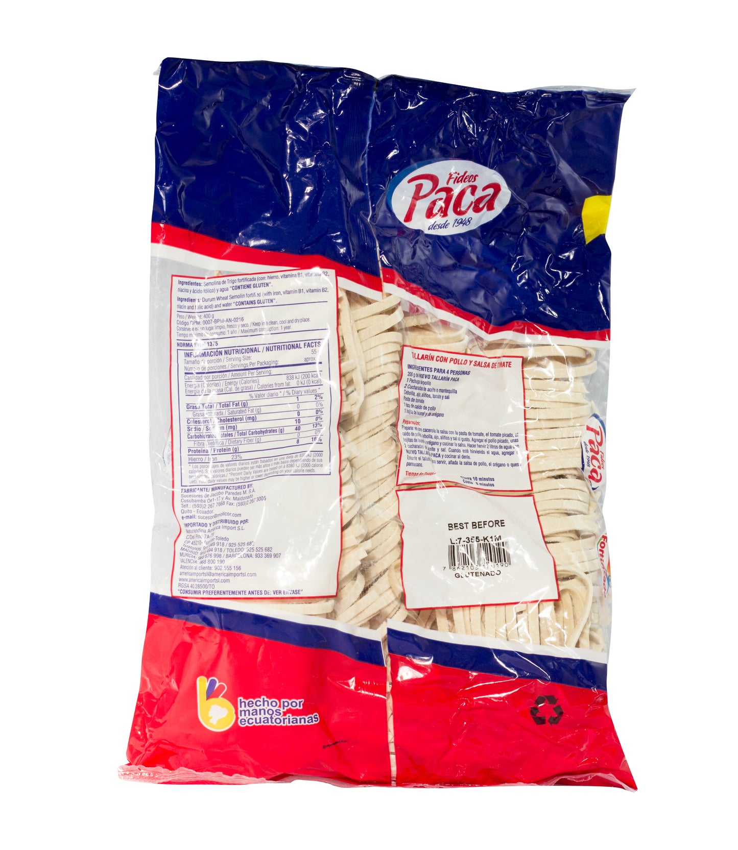 PACA TALLARIN ENROSCADO X 14 OZ-Fabi Saa Online Sales LLC