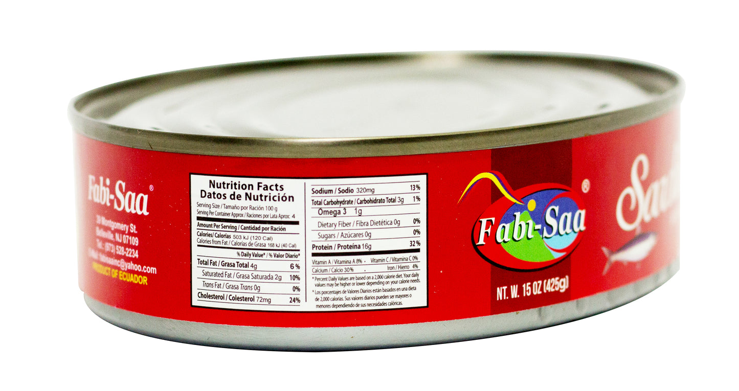 Ecua Sardinas en Tomate 15 oz-Fabi Saa Online Sales LLC